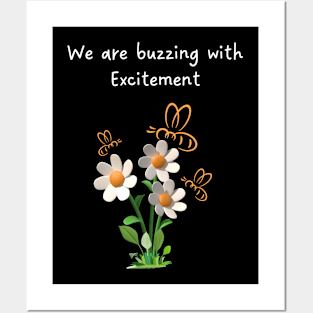 3D flower, buzzing's with bees! Posters and Art